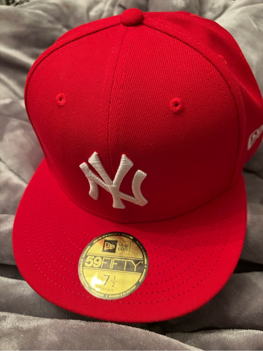 New Era Red and white New York Yankees Fitted Cap